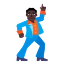 Free Bailando Plano Oscuro Icono