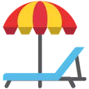 Free Chaise De Plage Bain De Soleil Parasol Icon