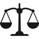 Free Balanced Scale Court Symbol Law Justice Icon