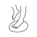 Free White Line Foot Balancing Illustration Balancing Balance Icon