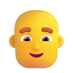 Free Bald Emoji Icon