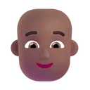 Free Bald Color Medium Dark Icon
