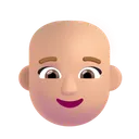 Free Bald Color Medium Light Icon