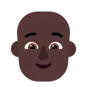 Free Bald Flat Dark Icon