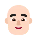 Free Bald Flat Light Icon