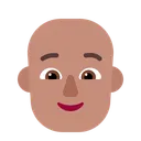 Free Bald Flat Medium Icon