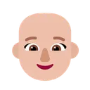 Free Bald Flat Medium Light Icon