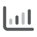 Free Balkendiagramm nach oben  Symbol