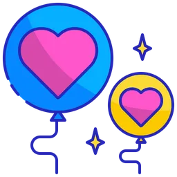 Free Balloon hearts  Icon