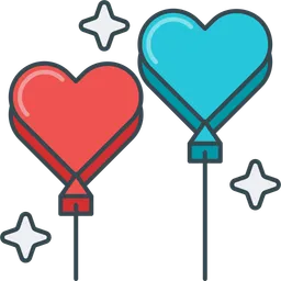 Free Balloon-hearts  Icon