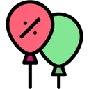 Free Balloons Offer Sales Icon