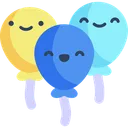 Free Balloons New Year Party Icon