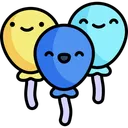 Free Balloons New Year Party Icon