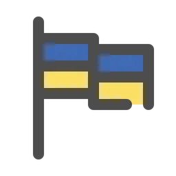 Free Bandeira da Ucrânia  Ícone