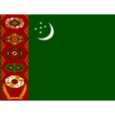 Free Turkmenistan Bandera Pais Icono