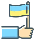 Free Bandera Mano Mision Icon