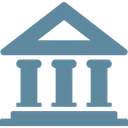 Free Bank Building Business Icon