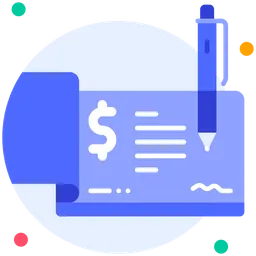 Free Bank check  Icon