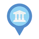 Free Bank Location Map  Icon