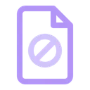 Free Banned Data Document Icon