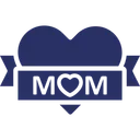 Free Banner Heart Logo Mom Love Icon