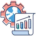 Free Pie Graph Bar Chart Business Growth Icon