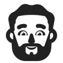 Free Barba Alto Contraste Icono