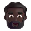 Free Barba Color Oscuro Icono