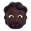 Free Barba Color Oscuro Icono