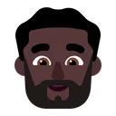 Free Barba Plana Oscura Icono