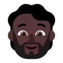 Free Barba Plana Oscura Icono
