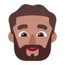 Free Barba Plana Mediana Icono