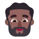 Free Barba Plana Mediana Oscura Icono