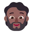 Free Barba Plana Mediana Oscura Icono