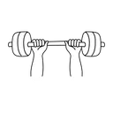 Free White Line Barbell Excercise Illustration Barbell Fitness Icon
