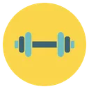 Free Barbells Fitness Round Icon