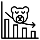 Free Bärenmarktdiagramm  Symbol