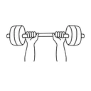 Free Ilustracao De Exercicio De Barra De Linha Branca Barra Fitness Ícone