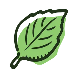 Free Basil leaf Icon Download in Colored Outline Style