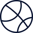 Free Basket Ball Black Outline Miscellaneous Life Style Icon