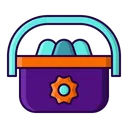 Free Basket Spring Eggs Icon