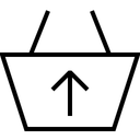 Free Basket Upload Ecommerce Icon