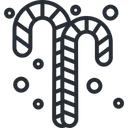 Free Bastoncino Di Zucchero Caramelle Di Natale Bastoncino Icon