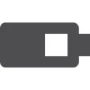 Free Batterie Halb Symbol