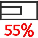 Free Battery Percentage  Icon