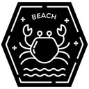 Free Beach Stamp  Icon