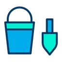 Free Sand Equipment Bucket Shovel Icon