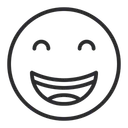 Free Beaming Face With Smiling Eyes  Icon