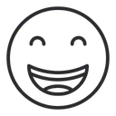 Free Beaming Face With Smiling Eyes  Icon