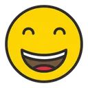 Free Beaming Face With Smiling Eyes  Icon
